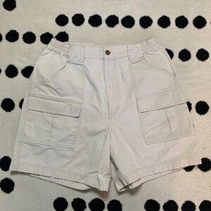 Vtg Cargo Shorts Women's 10 Tan Khaki High Rise Gorpcore Preppy Utility Y2K 90s